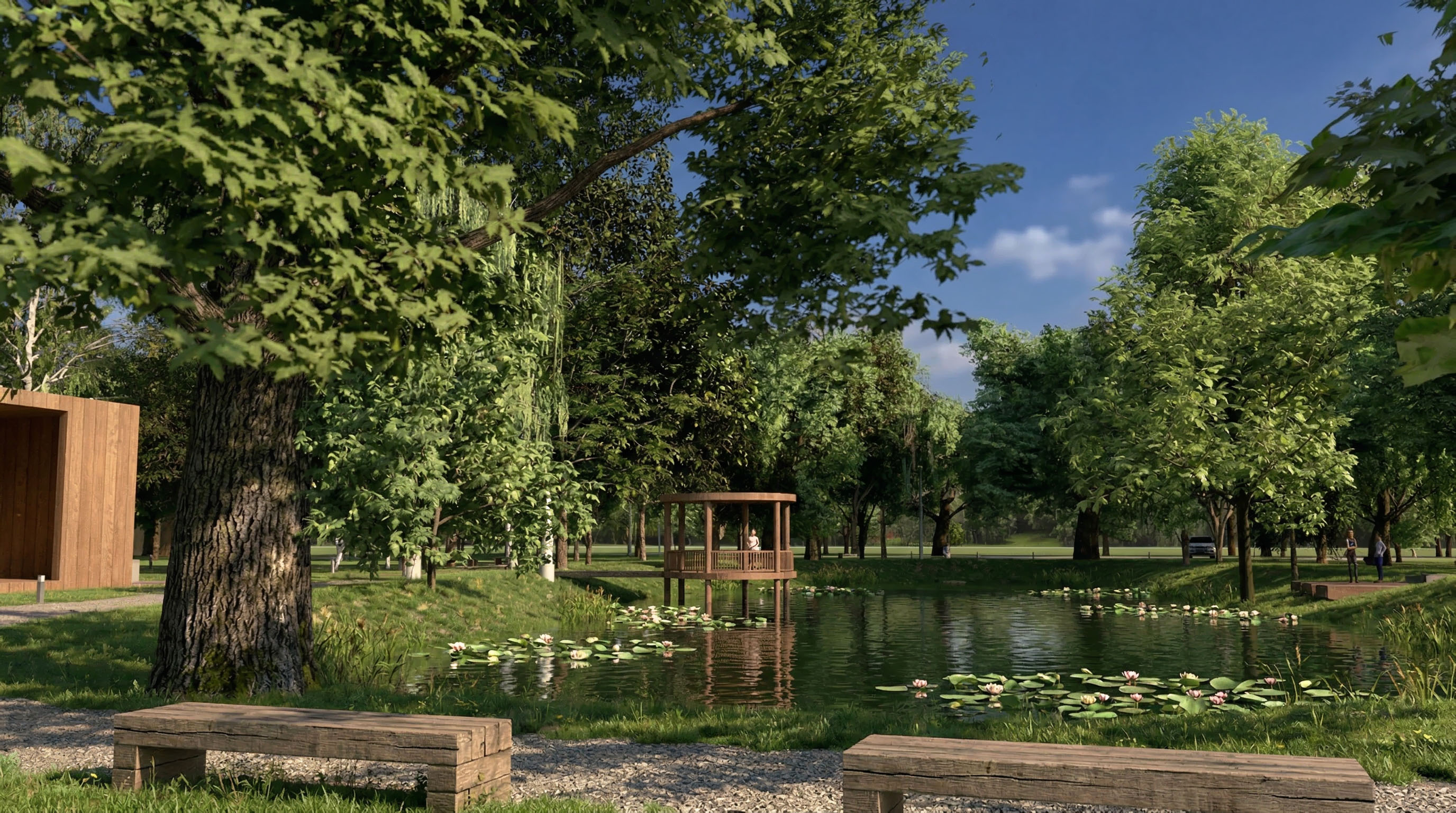 Strefa rekreacyjna nad wodą