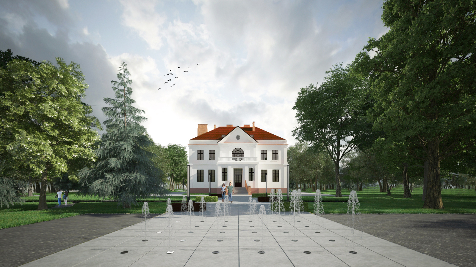 Pałac widok symetryczny